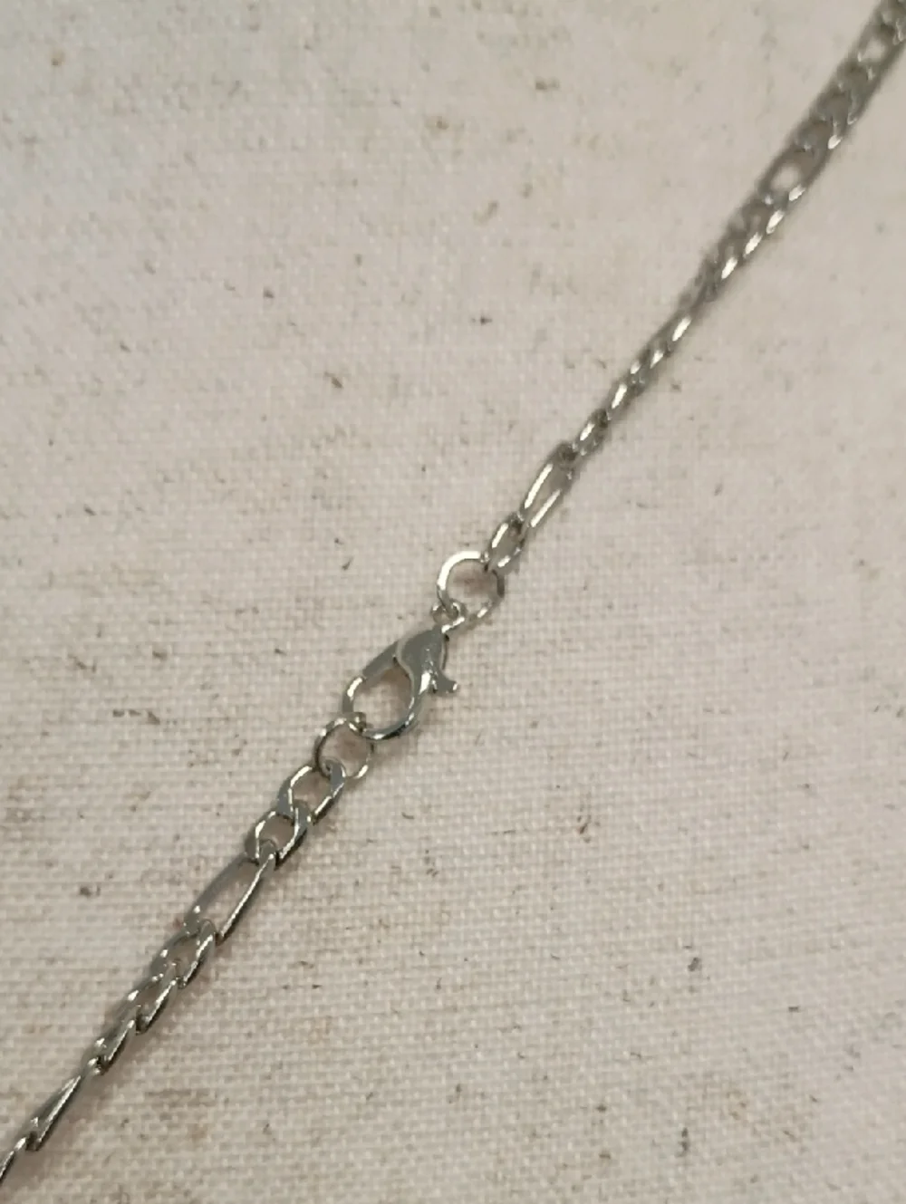 Silver Tone Figaro Chain Necklace Classic Link Layering Chain